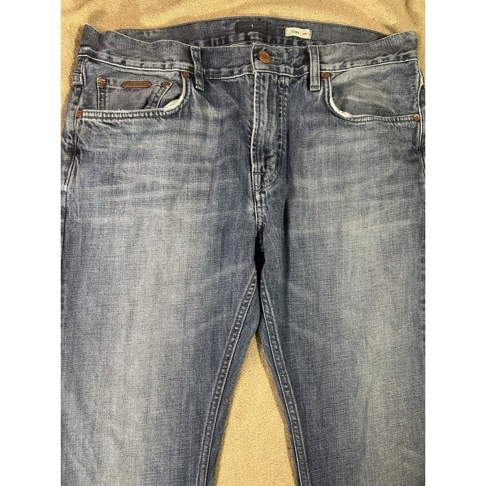 Jacob Davis UMA Jeans Womens 34 Blue Straight Leg Denim 100% Cotton - Picture 8 of 16